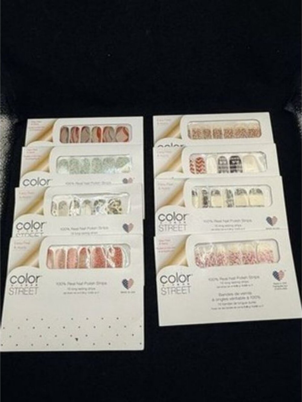 Color Street Nail Strips Lot of 8 Sets Rare/Retired Strips Glitter Shimmer More